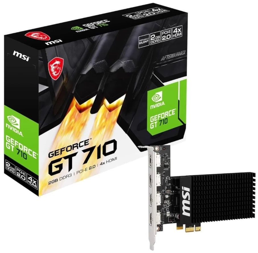 Msi Nvidia Geforce Gt 710 2GD3H 2GB PCIE 2 X16 Graphics