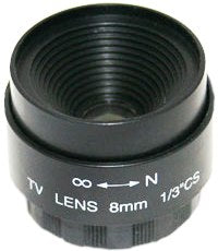 Securnix Lens 8MM Fixed Iris, Retail Box , No Warranty