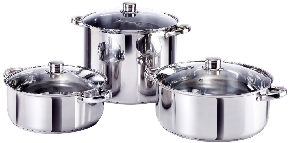 Salton 6 Piece Stainless Steel Family Potset