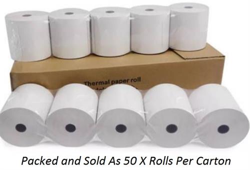 Postron 50 Rolls Premium Range Thermal Paper Till Rolls White