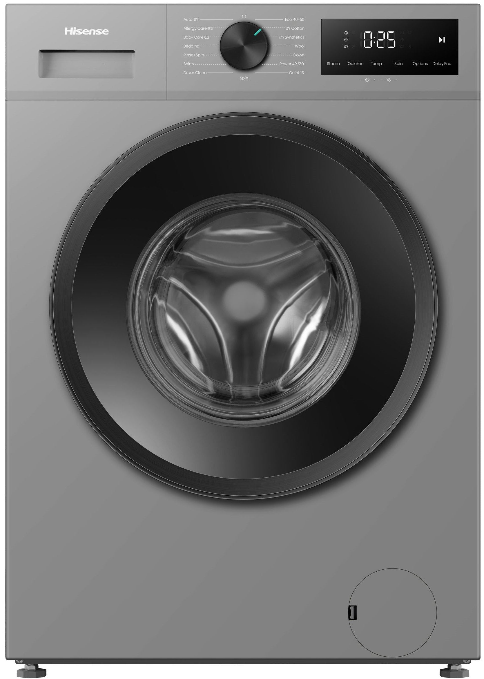 Hisense Silver 7KG Front Loader Washing Machine