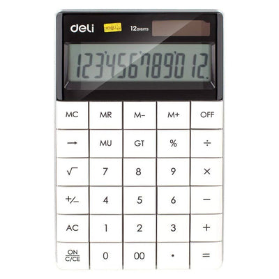 Deli Desktop Calculator - Universal Programmable 12 Digits Dual Power