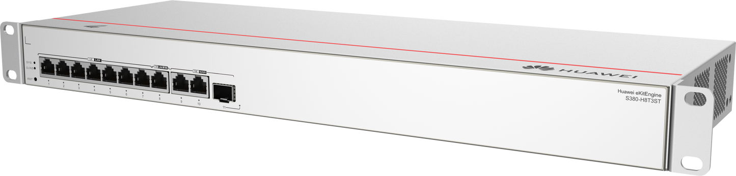 Huawei S380 H8T3ST 2*GE Wan 1*GE(SFP) Wan 8*GE LAN Up To 500 Users Forwarding Performance 2GBPS