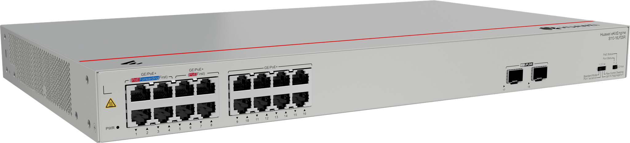 Huawei S110-16LP2SR 16*10/100/1000BASE-T Ports 2*GE Sfp Ports POE+ AC Power
