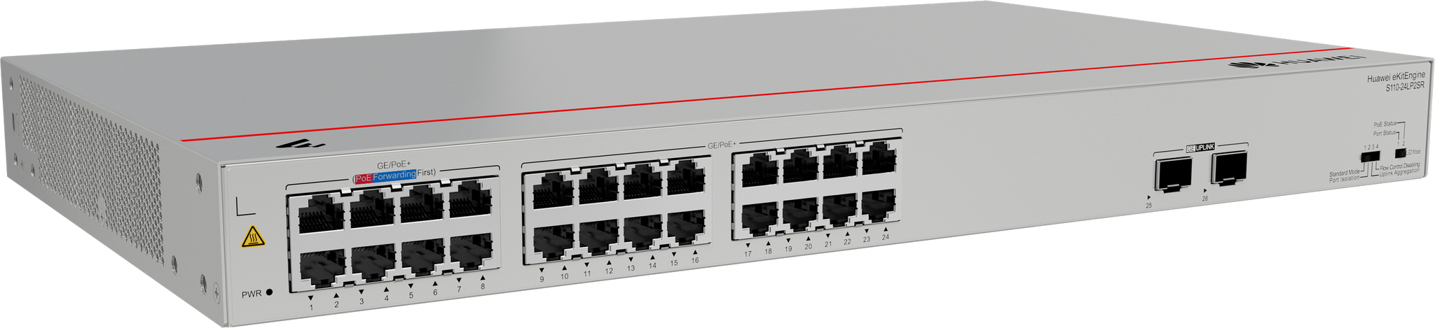 Huawei S110-24LP2SR 24*10/100/1000BASE-T Ports 2*GE Sfp Ports POE+ AC Power