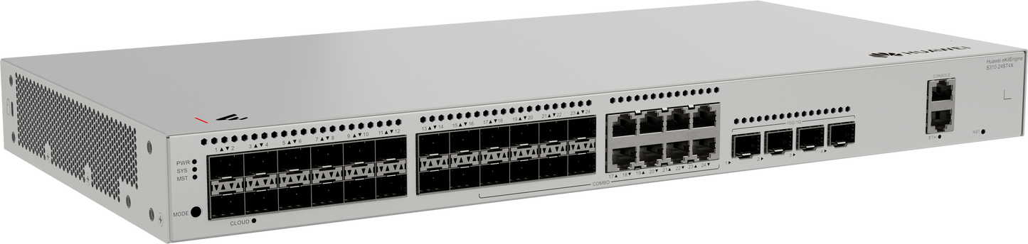Huawei S310-24ST4X 24*GE Sfp Ports 8 Of Which Are Dual-Purpose 10/100/1000 Or Sfp 4*10GE Sfp+ Ports