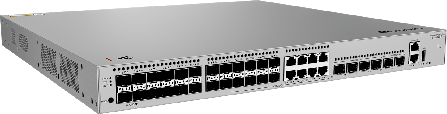 Huawei S530-24ST4XE 24*GE Sfp Ports 8 Of Which Are Dual-Purpose 10/100/1000 Or Sfp 4*10GE Sfp+ Ports 2*12GE Stack Ports