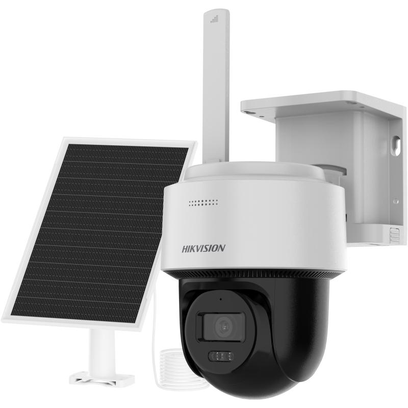 Hikvision 4MP 24/7 Solar 4G Pt Camera 2.8MM Ir/Wl Up To 30M Supports Two-Way Audio Smart Tracking