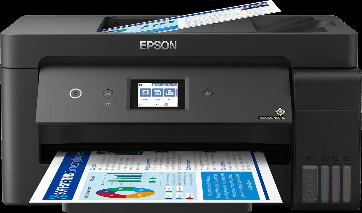 Epson 38PPM Mono 24PPM Colour A3+ Print Scan Copy Fax USB Wi-Fi/Wi-Fidirect Ethernet Autoduplex Incl 1 Set Ink