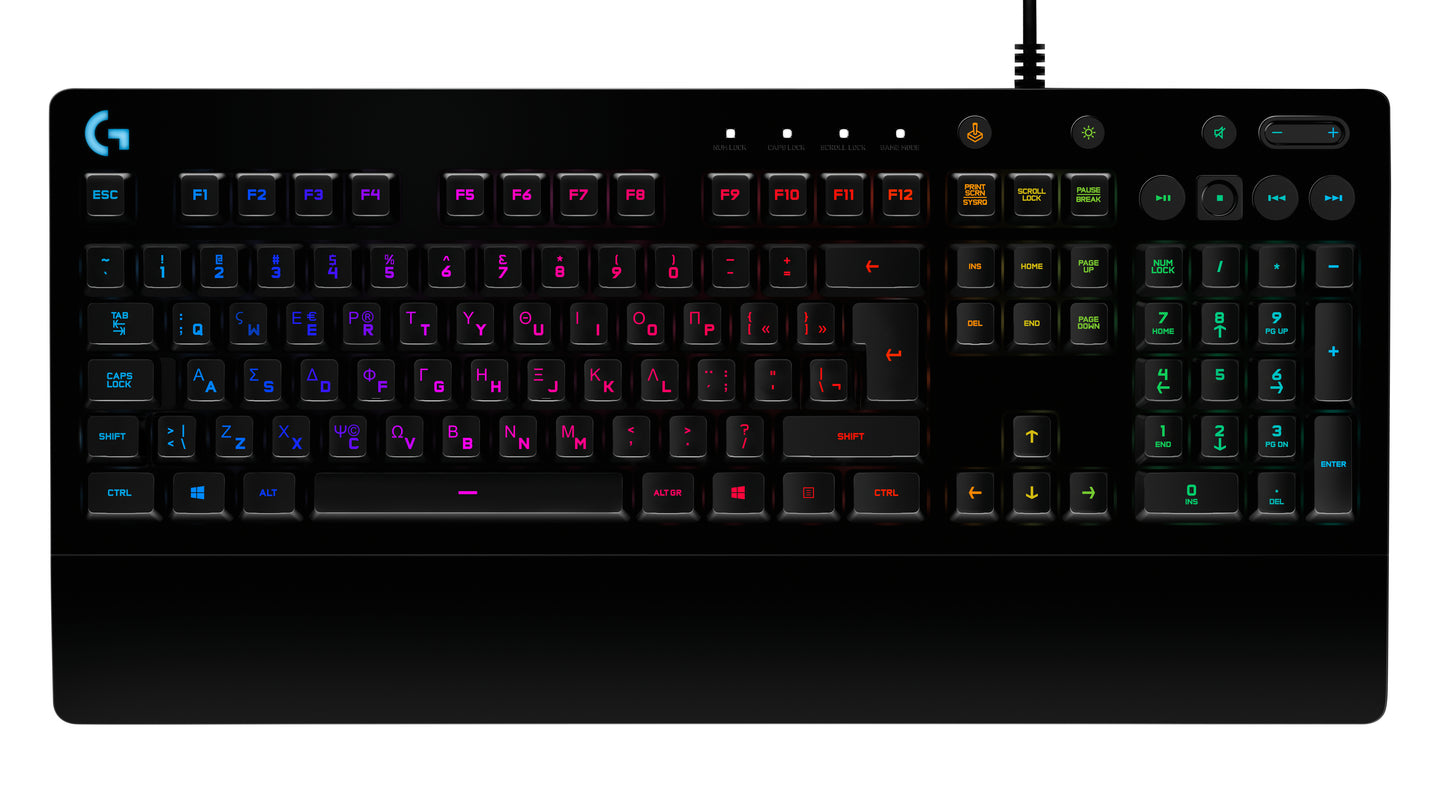 Logitech – Gaming Keyboard – Wired USB – Black- Backlighting RGB