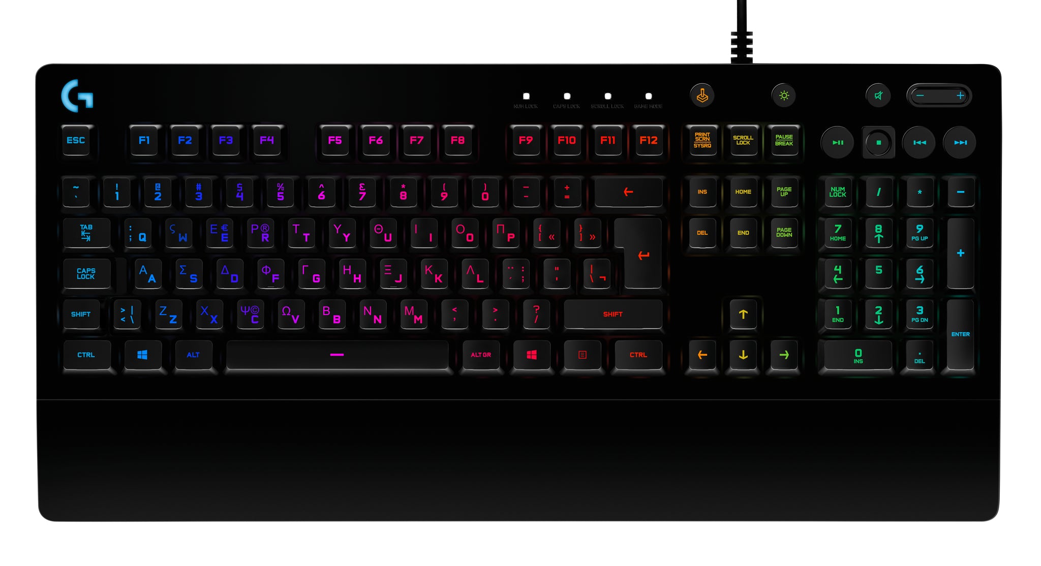 Logitech – Gaming Keyboard – Wired USB – Black- Backlighting RGB