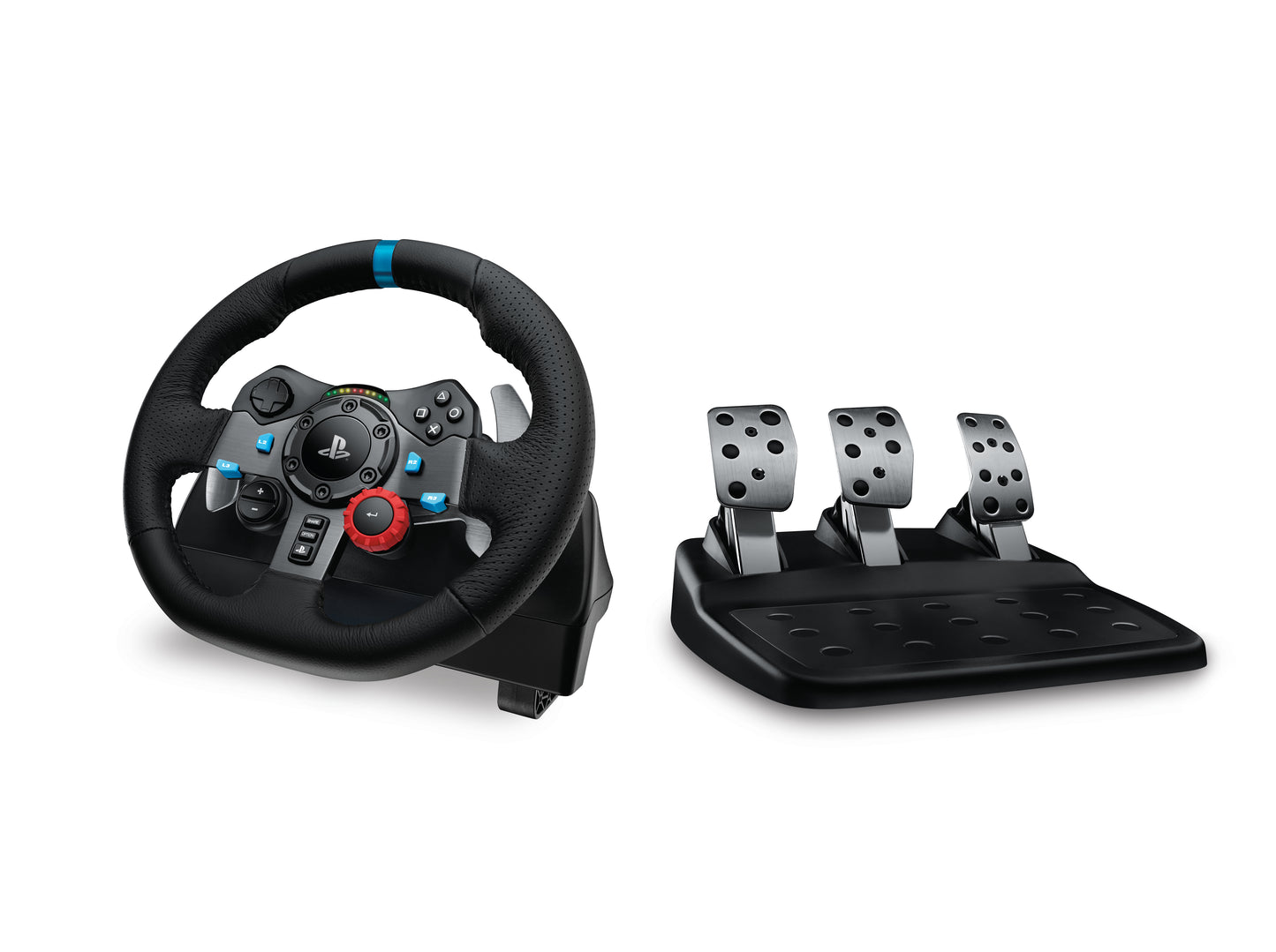 Logitech – Gaming Accessory – PLAYSTATION4 And PLAYSTATION5 – Stainless Steel Paddle And Hand Stitched Leather Wheel