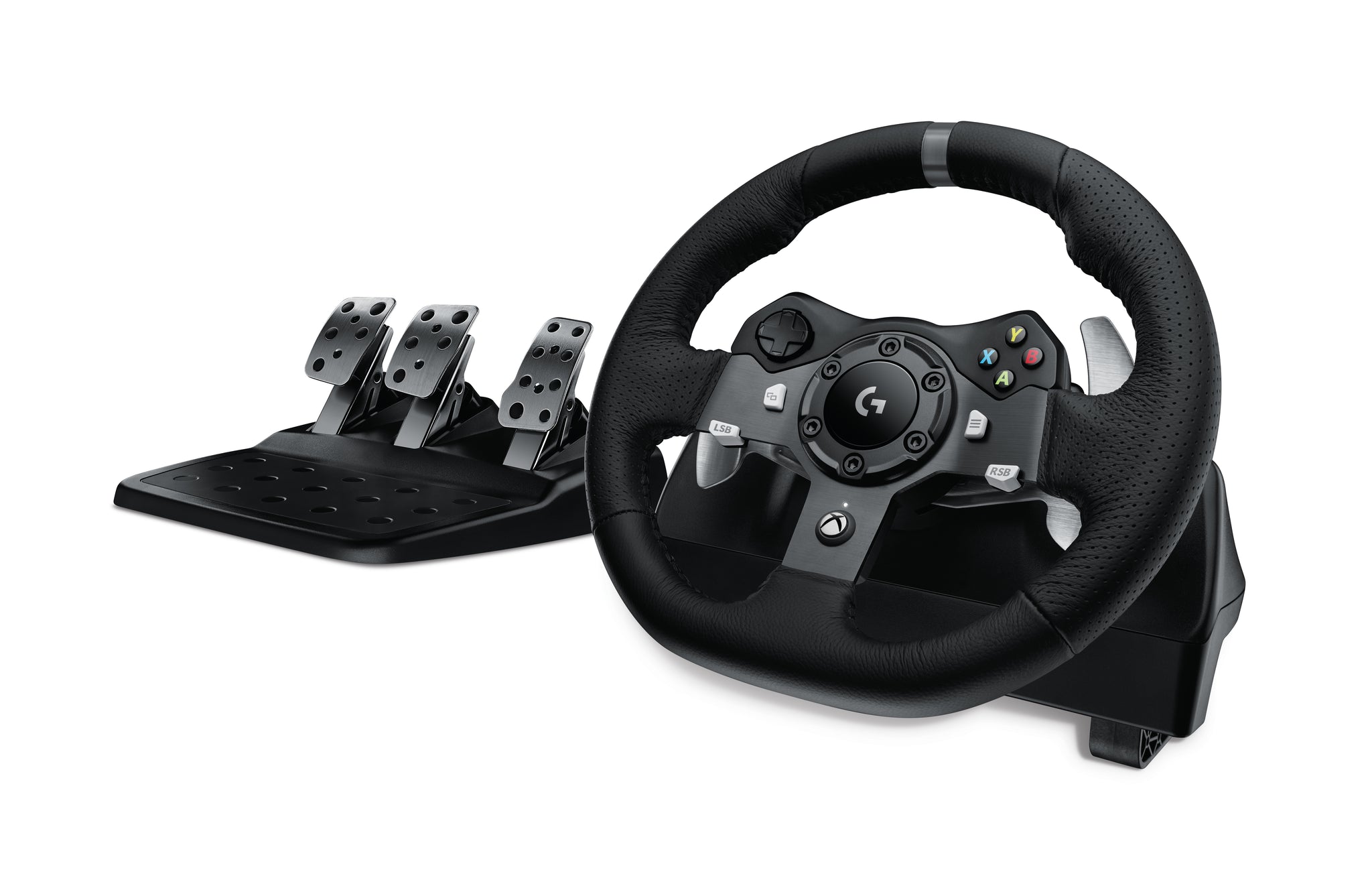 Logitech – Gaming Accessory – Stainless Steel Paddle And Hand Stitched Leather Wheel