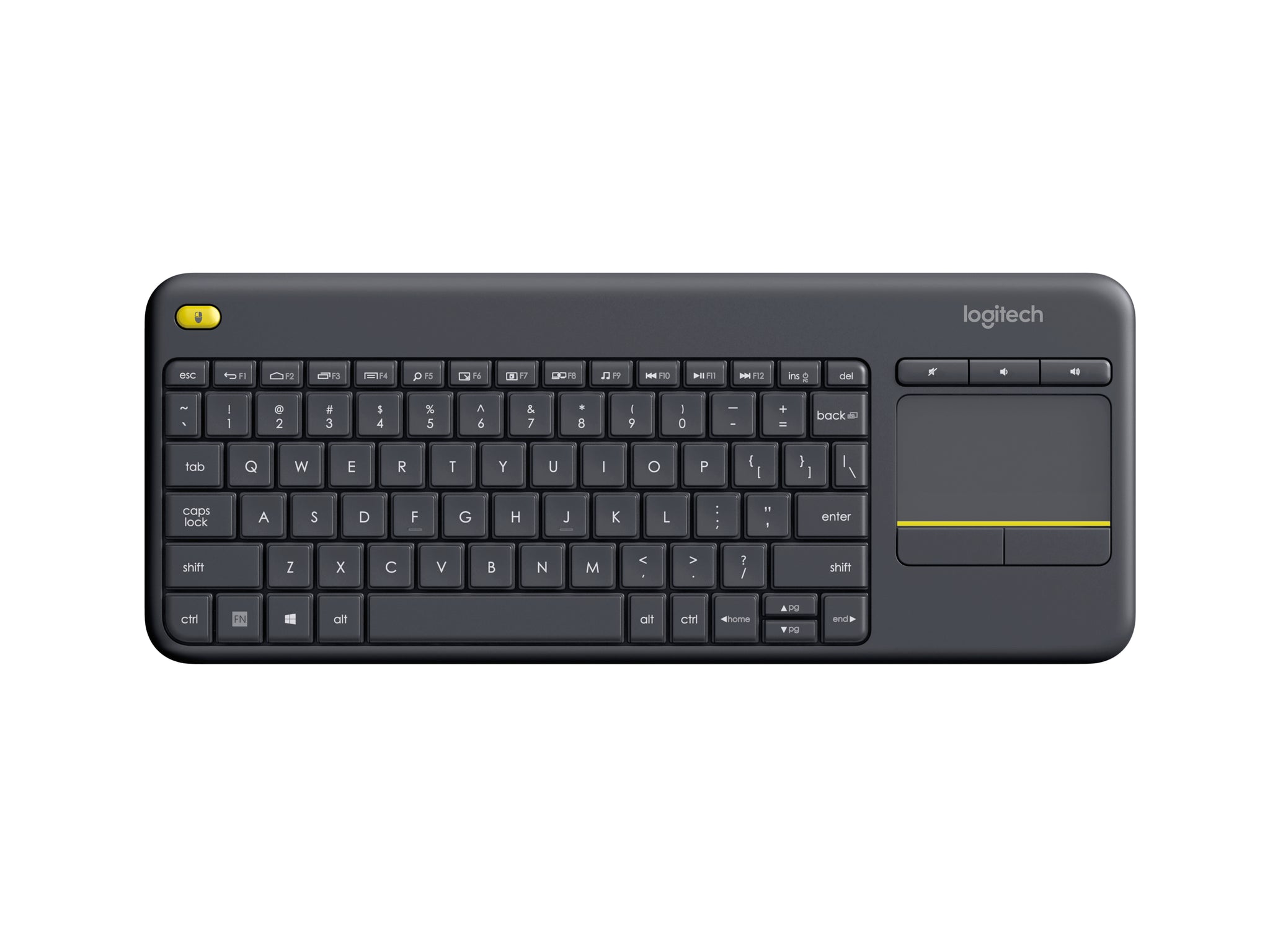 Logitech Wireless Keyboard Touchpad Black USB
