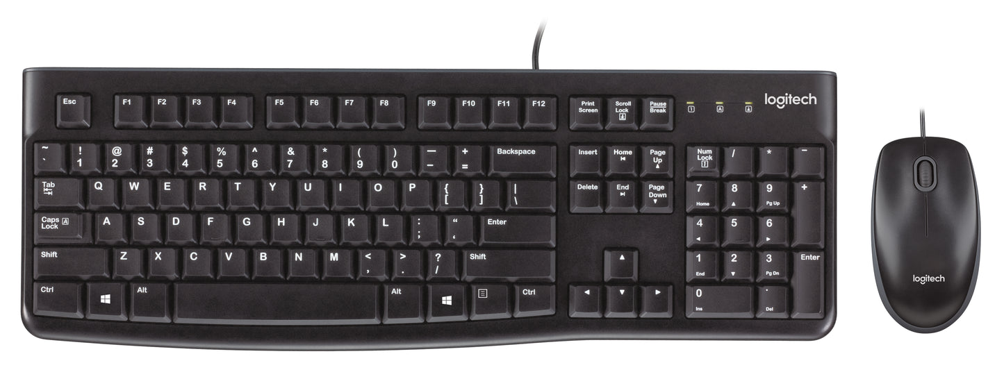 Logitech Wired Keyboard And Mouse Combo Black USB