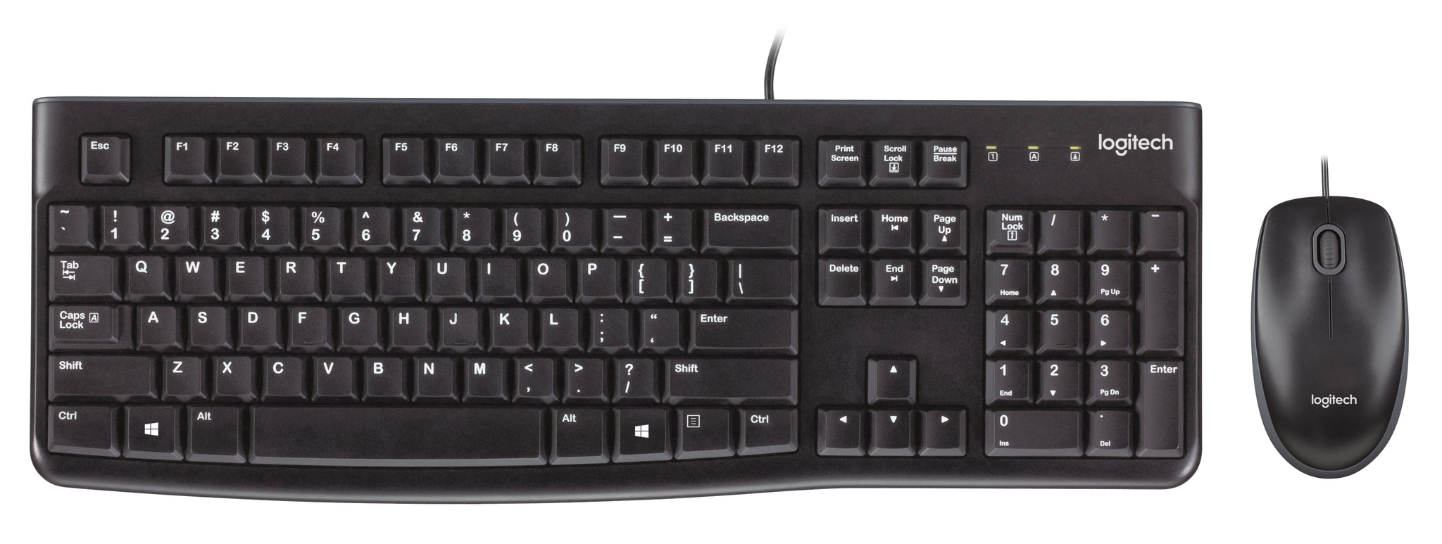 Logitech Wired Keyboard And Mouse Combo Black USB