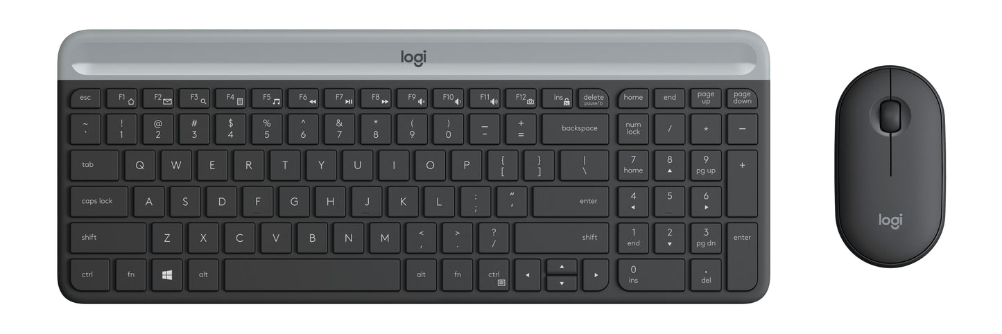 Logitech Wireless Keyboard And Mouse Combo Graphite Slimline USB