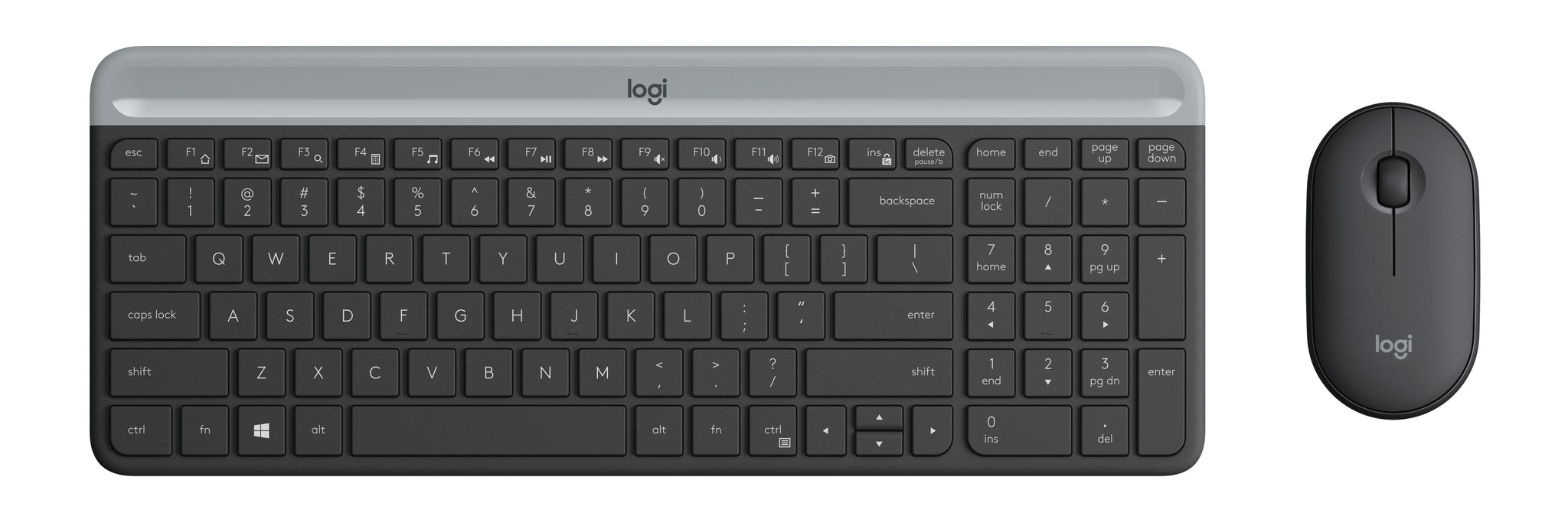 Logitech Wireless Keyboard And Mouse Combo Graphite Slimline USB