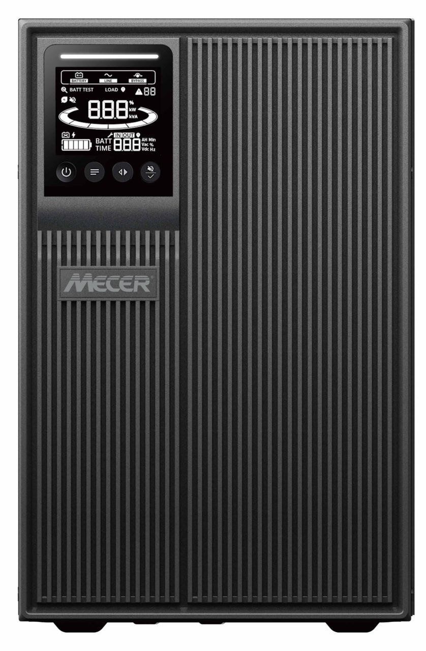 Mecer Innova Basic G2 3KVA On-Line Tower Ups Pf 0.9/ Internal Battery 6 X 12V/9AH + Nmc Network Card. Battery Warranty 6 Months.