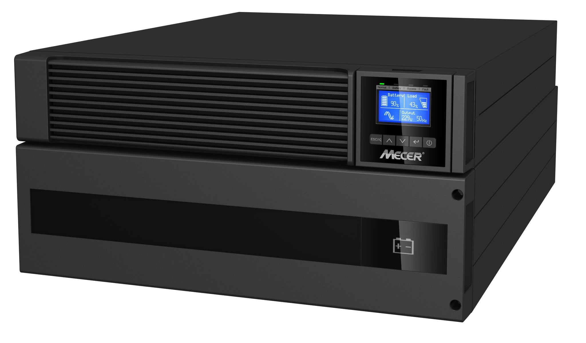 Mecer Rt 6KVA On-Line Rackmount Ups PF:1.0 With Snmp Card + 1 Set Rail Mount Kit Included (excludes EBM-20-9 Battery Bank)