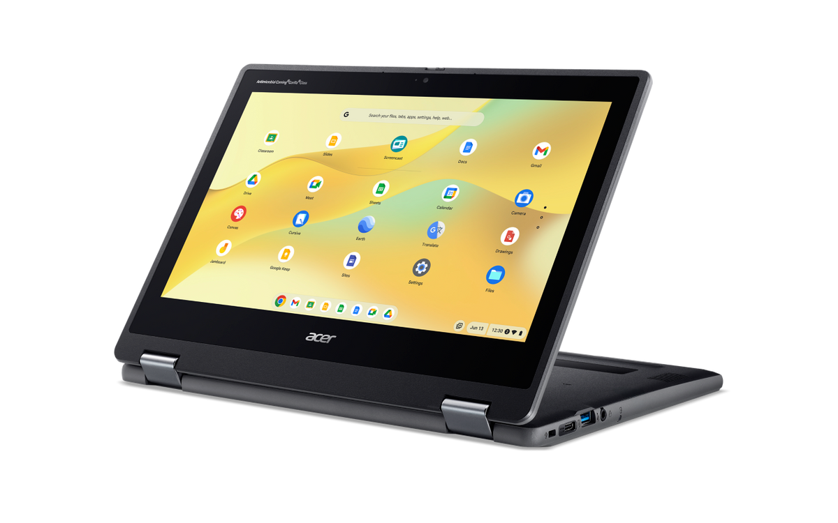 Acer Chromebook Spin 511 11.6" HD IPS Touch Celeron N150 4 GB LPDDR5 Emmc 32GB Micro Sd Card Reader WIFI6E+BT HD USB Camera 5MAF Mipi 53WH Li-Ion Bat