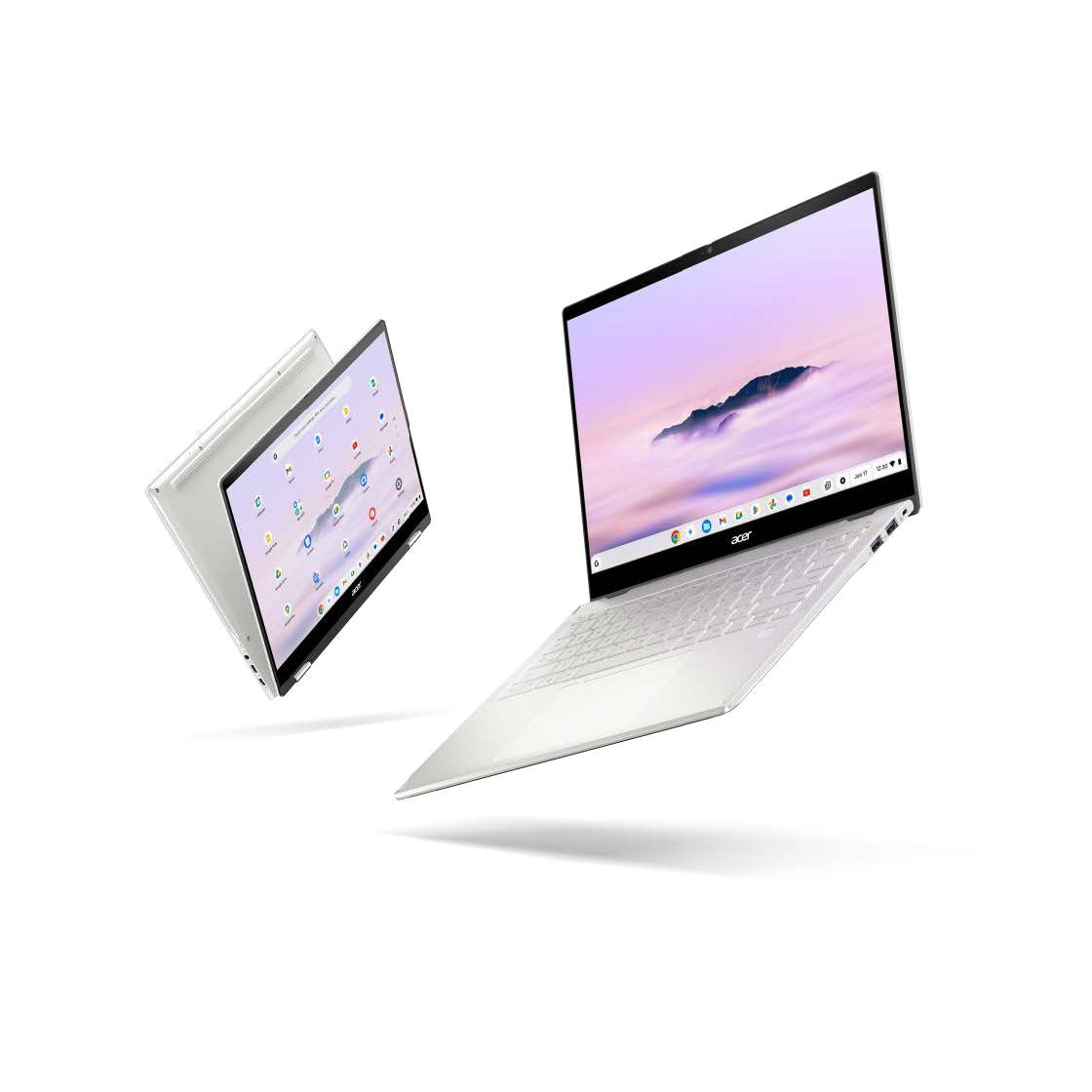 Acer Chromebook Plus Spin 514 14" Wuxga IPS 120HZ Touch Mediatek Kompanio Ultra 910 Octa-Core CPU 12 GB LPDDR5X Memory Ufs 256GB Sd Card Reader WIFI