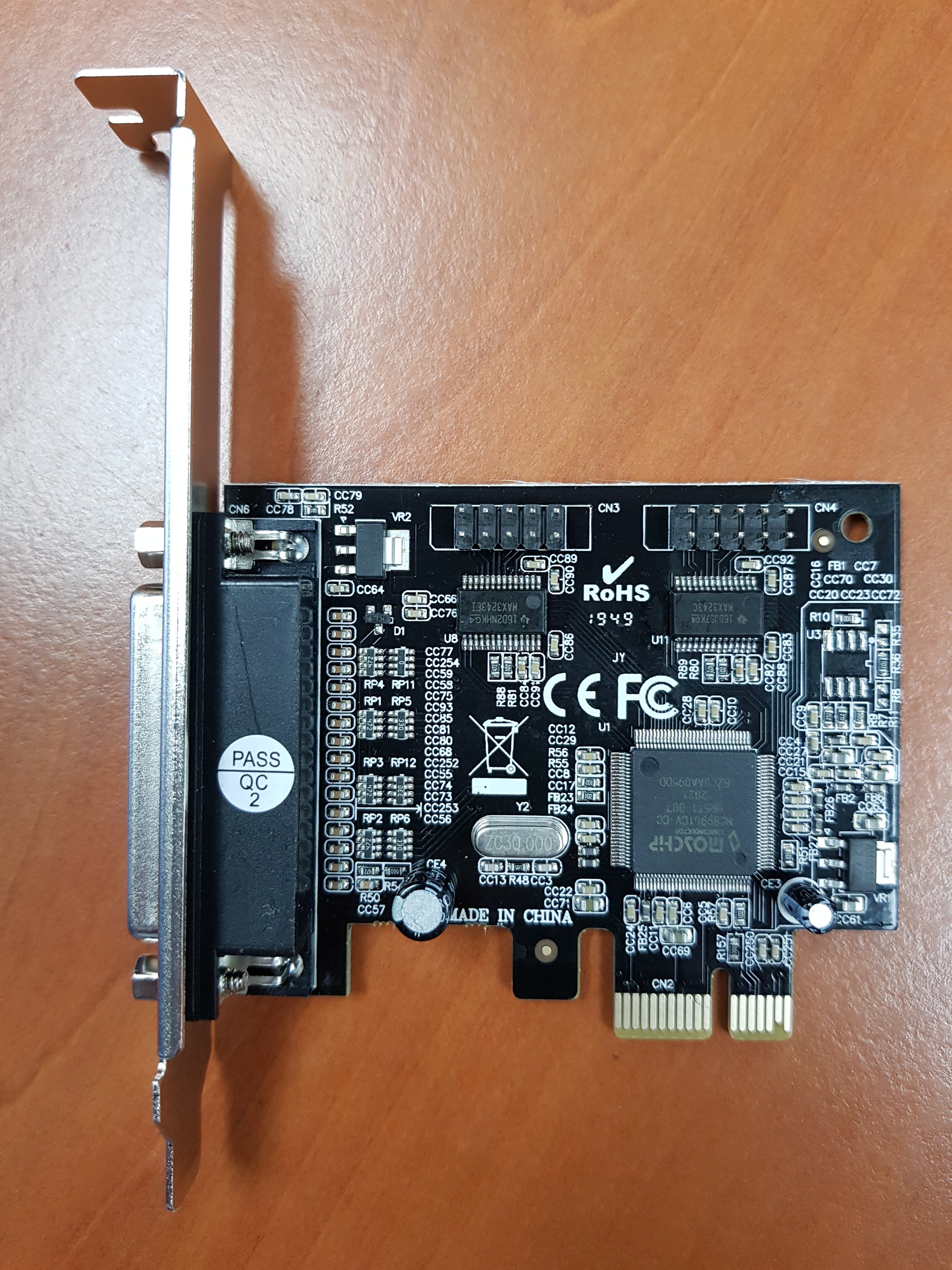 Mecer PCIE 2 Port SERIAL+1 Port Parallel IC9910 W/Lp Bracket.