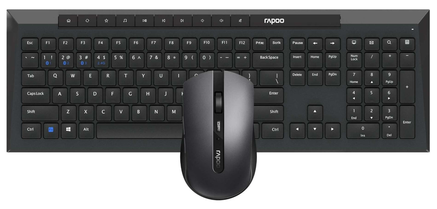 Rapoo 8210M Multi-Mode Wireless Keyboard And Mouse Combo