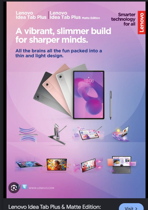 TB336ZU Ideatab Matt Edition / Grey / 11" 2.5K / 2560X1600 / Paper-Like Anti-Glare / Mediatek Dimensity 6300 (8C 2X A76 @2.4 GHZ+6X A55@2.0 GHZ) / 8G