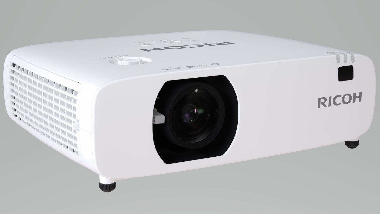 Ricoh Wuxga 1920X1200 5200 Lumens USB Memory Projection 3LCD Laser Projector With 1X16W Speaker Zoom Focus And Lens Shift 20K Hour Light-Source Life