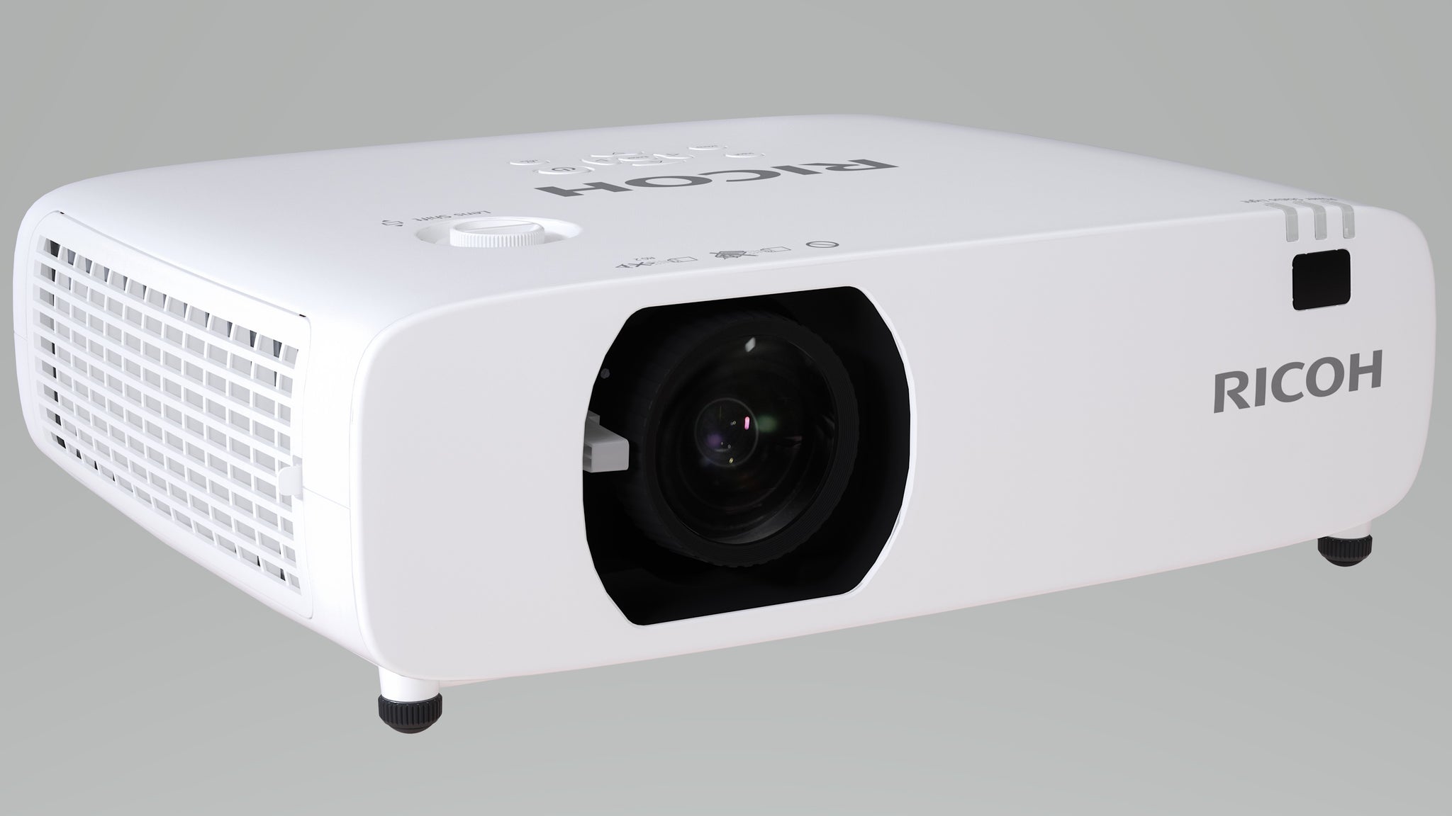 Ricoh Wuxga 1920X1200 5200 Lumens USB Memory Projection 3LCD Laser Projector With 1X16W Speaker Zoom Focus And Lens Shift 20K Hour Light-Source Life