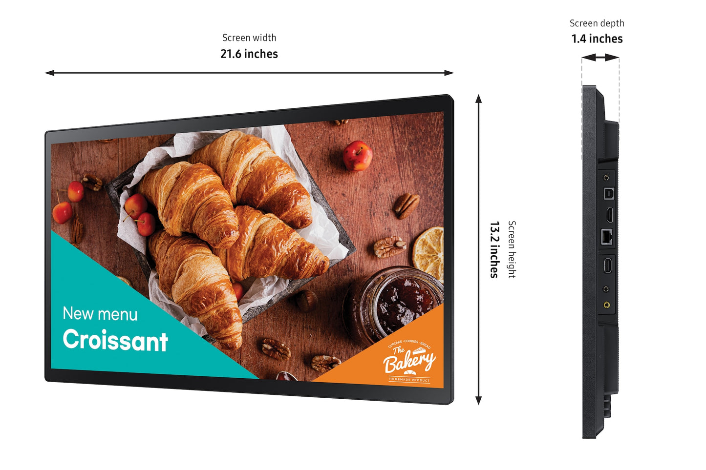 Samsung 24'' Edge LED FHD 300 Nit 16/7 Hour Panel Touch