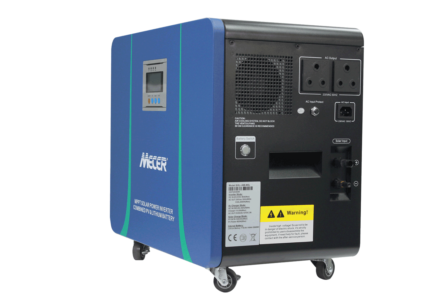 Sustainable Mecer 2KW 25.6V 100AH Lithium Battery 820W Mppt