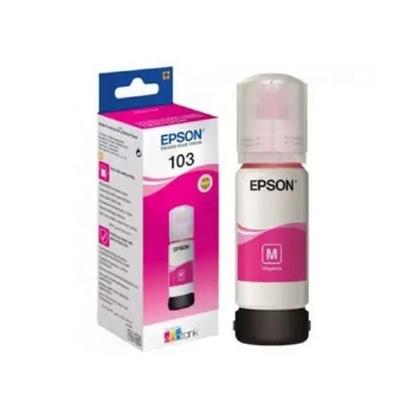 Epson 103 Ink Bottles Magenta 65ML Ecotank L1110 / L1250 / L3110 / L3150 / L3210 / L3211 / L3250 / L3252 / L3550 / L3560 / L5190 7500 Pages