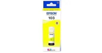 Epson 103 Ink Bottles Yellow 65ML Ecotank L1110 / L1250 / L3110 / L3150 / L3210 / L3211 / L3250 / L3252 / L3550 / L3560 / L5190 7500 Pages