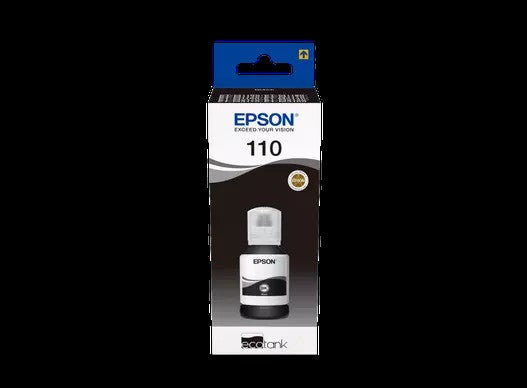 Epson 110 Ink Bottles Black XL120ML Ecotank M3170 / M3140 / M2170 / M1180 / M1170 / M1140 / M1120 / M1100 / M3180 6000 Pages