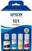 Epson 101 Ink Bottles Multipack 260ML (total) 1 X Black 1 X Cyan 1 X Magenta 1 X Yellow L4150 / L4156 / L4160 / L4260 / L6160 / L6170 / L6176 / L6190