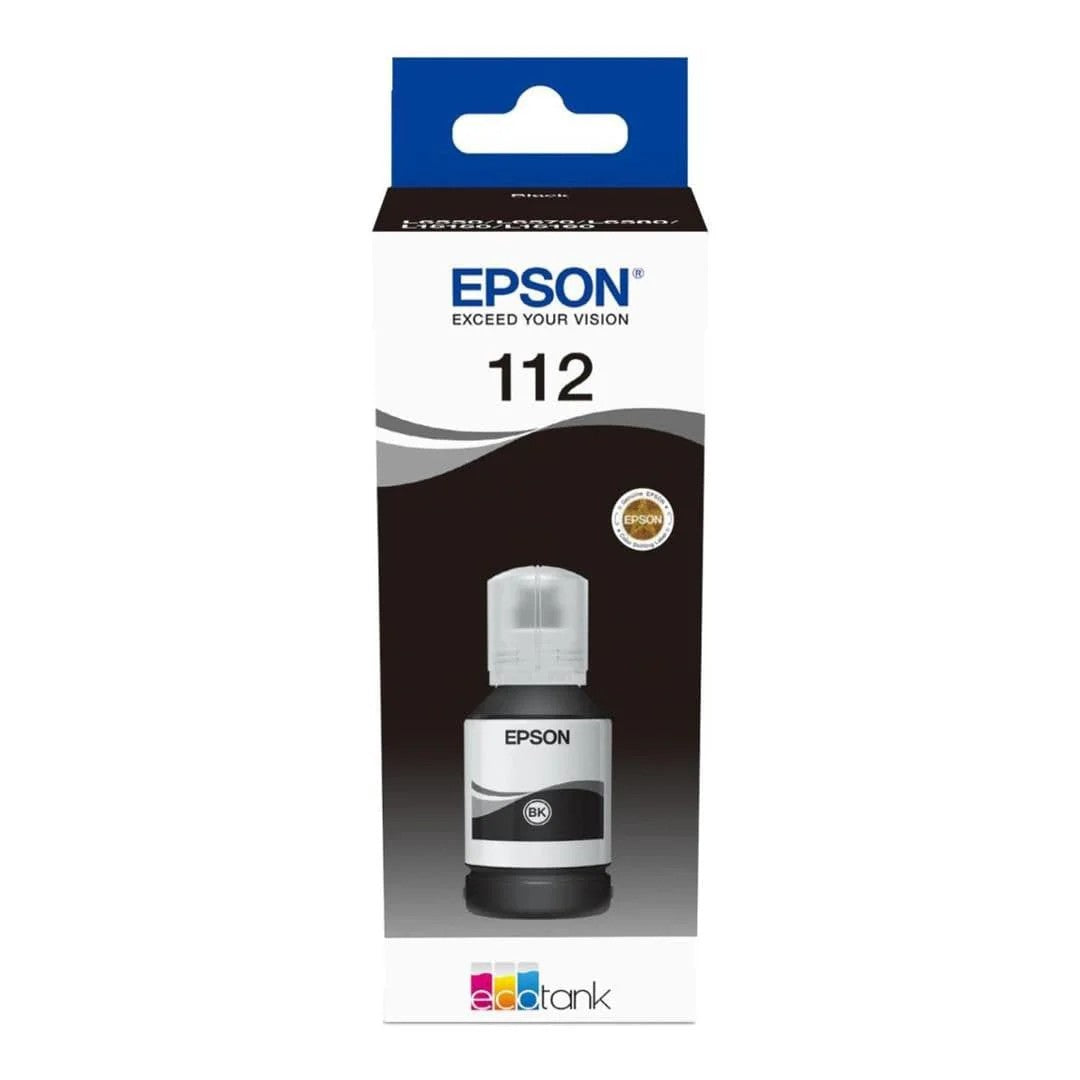 Epson 112 Ink Bottles Black 127ML L6580 / L15150 / L15160 7500 Pages