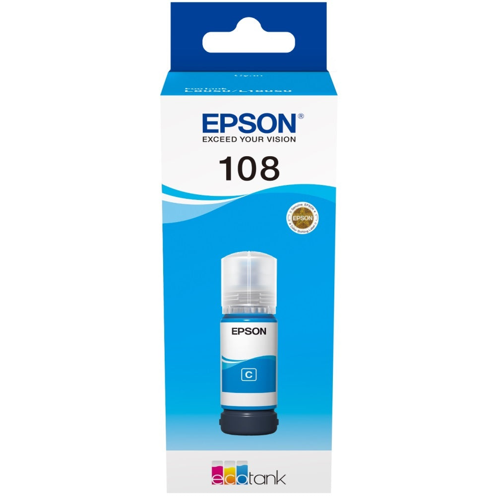Epson 108 Ink Bottle Cyan 70ML For L8050 / L18050