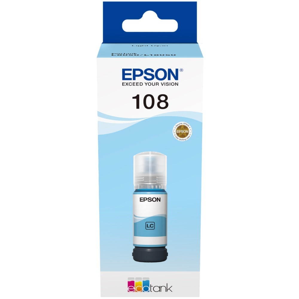 Epson 108 Ink Bottle Ligh Cyan 70ML For L8050 / L18050