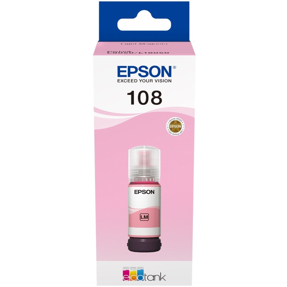 Epson 108 Ink Bottle Light Magenta 70ML For L8050 / L18050