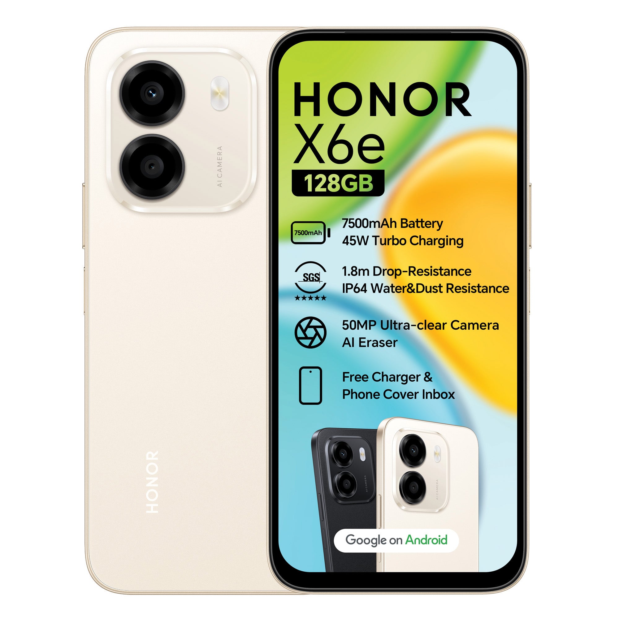 Honor X6E 128GB Ds Golden White