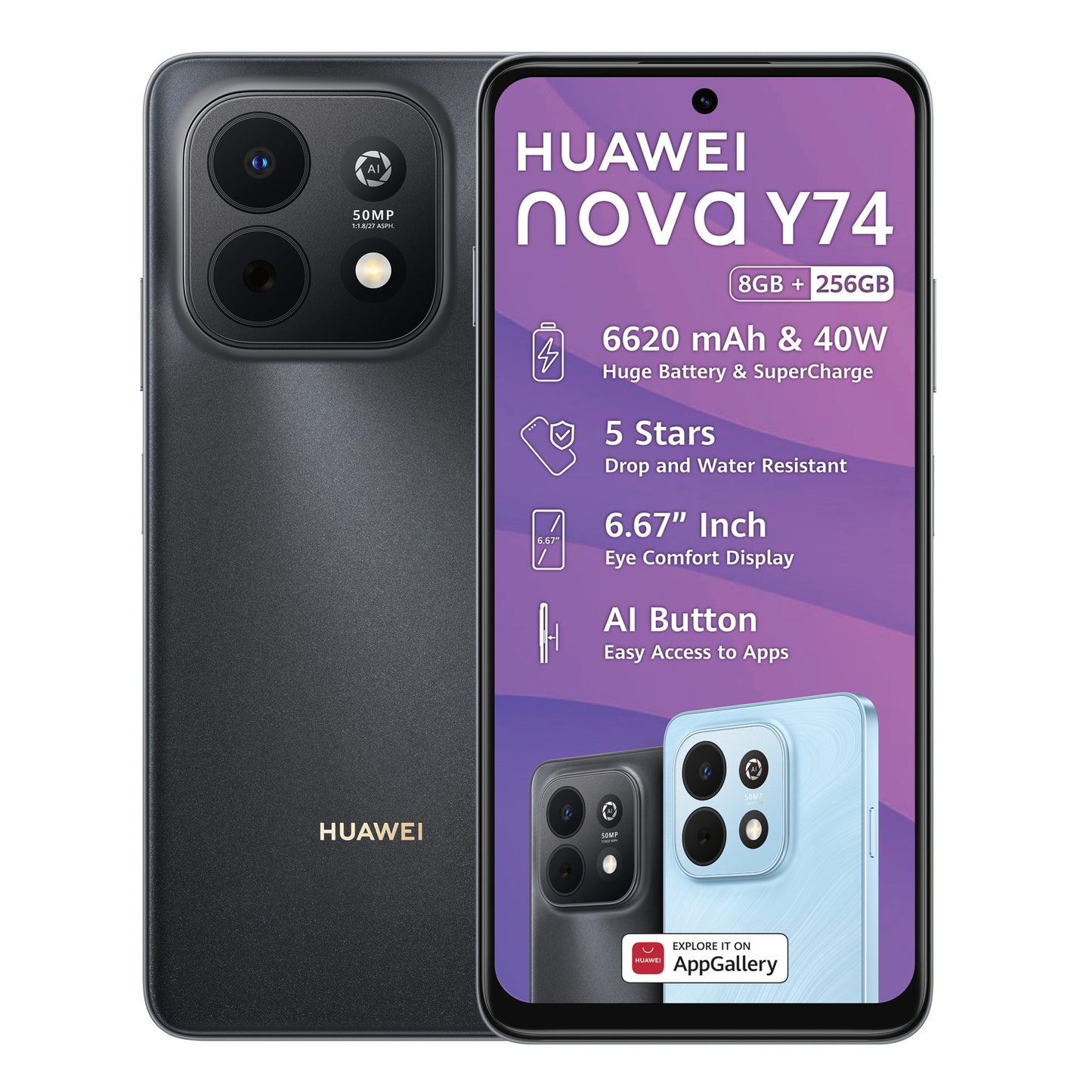 Huawei Nova Y74 256GB Ds Black