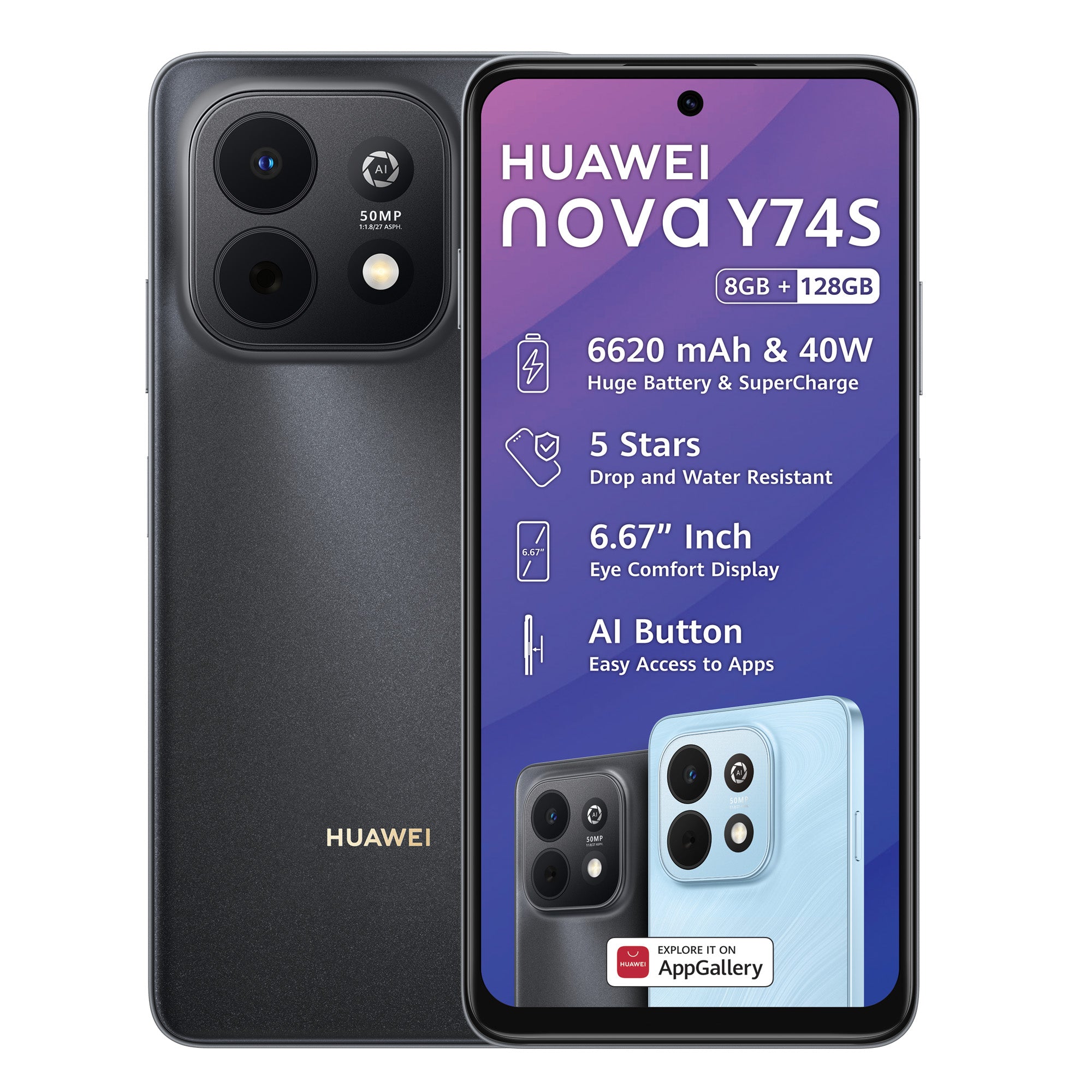 Huawei Nova Y74S 128GB Ds Black
