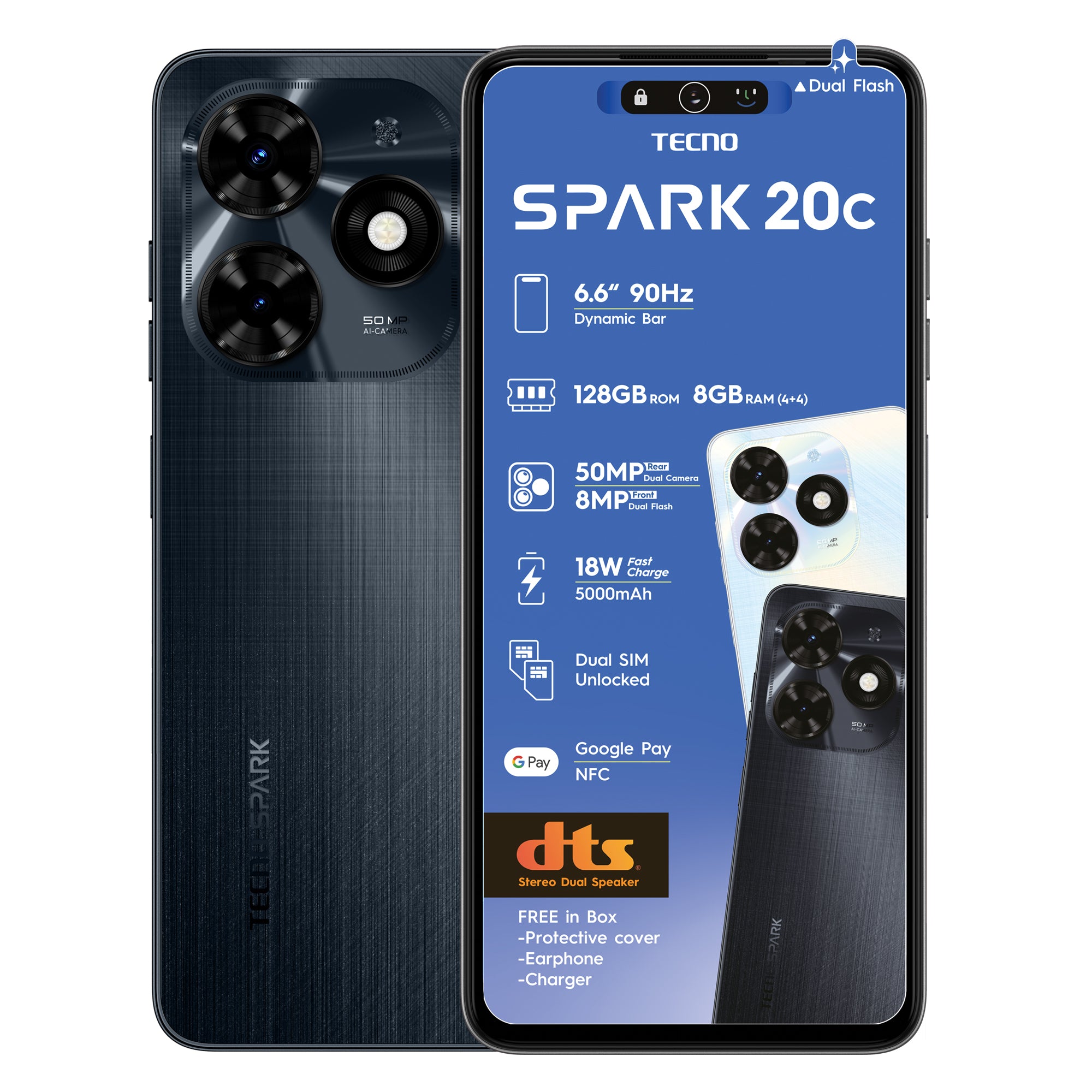Tecno Spark 7 64GB Ds Morpheus Blue
