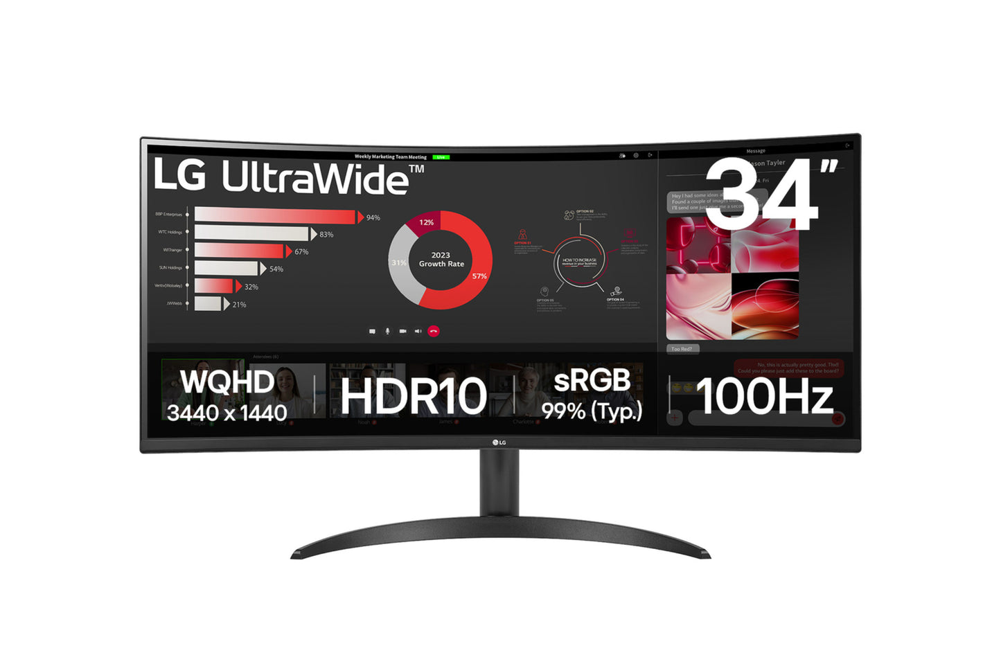 Lg Ultrawide 34" Va QHD Curved Monitor