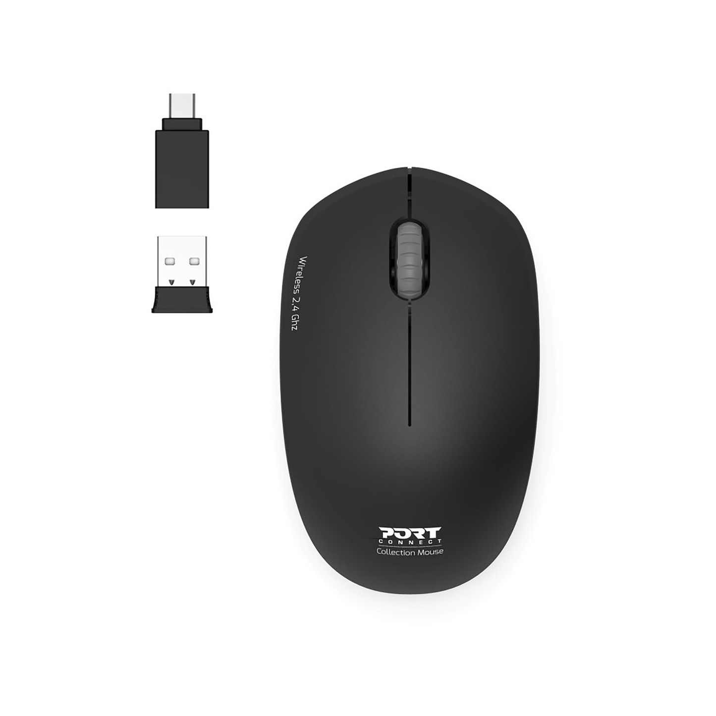 Port 2.4GHZ Collection II Graphite Wireless Mouse