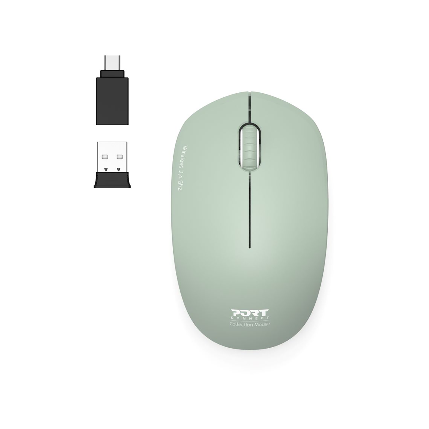 Port 2.4GHZ Collection II Vert Olive Wireless Mouse