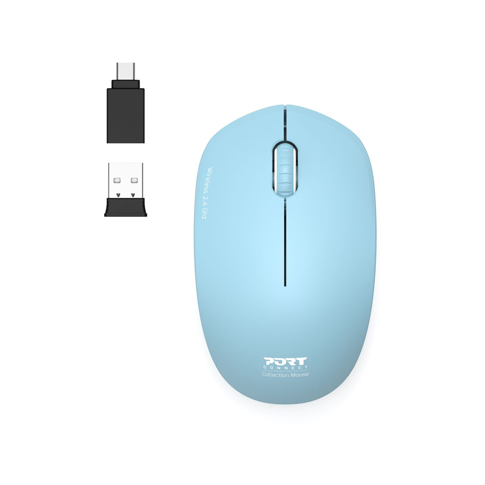 Port 2.4GHZ Collection II Azur Wireless Mouse