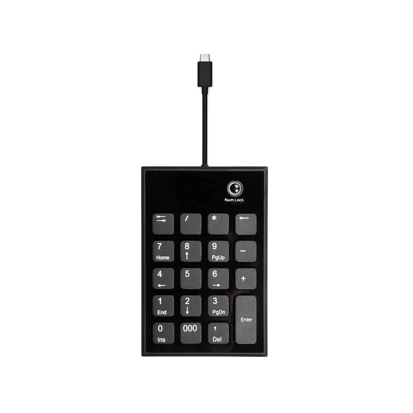 Port Black Usb-A & USB-C Numeric Keypad